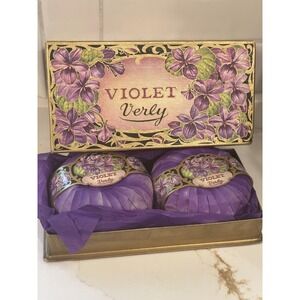 Vintage Violet Verly Soap Set of 2 Cakes Bars Scented Fragrance 5.2 oz‎ New Box